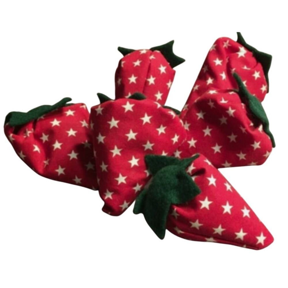 Handmade Catnip Strawberry Toy 2 Pack